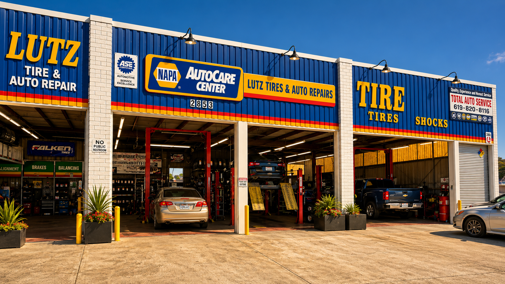 Lutz Tires storefront on Market Street, San Diego